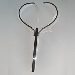 Heavy 107g Alfred Karram MODERNIST Sterling Silver Necklace 3.7oz 925